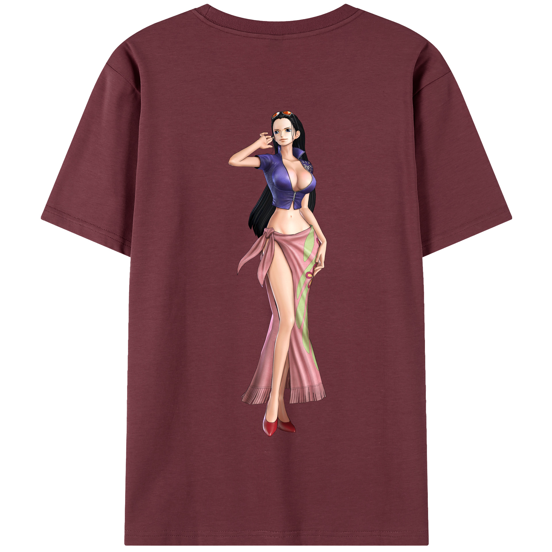 ワンピース ニコ・ロビン ONE PIECE Nico Robin 綿100％半袖Tシャツ（背面プリント）